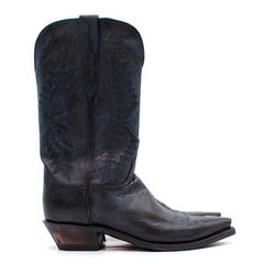 Lucchese Bootmaker Pointed Blue Leather Western Boots US size 8.5