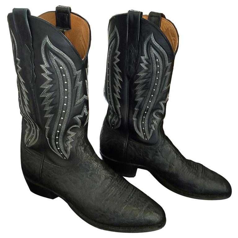 Lucchese Exotic Elephant Handmade Black 10.5 D Mens Western Cowboy Boots  For Sale at 1stDibs | lucchese elephant boots for sale, lucchese 2000  elephant boots, lucchese elephant skin boots