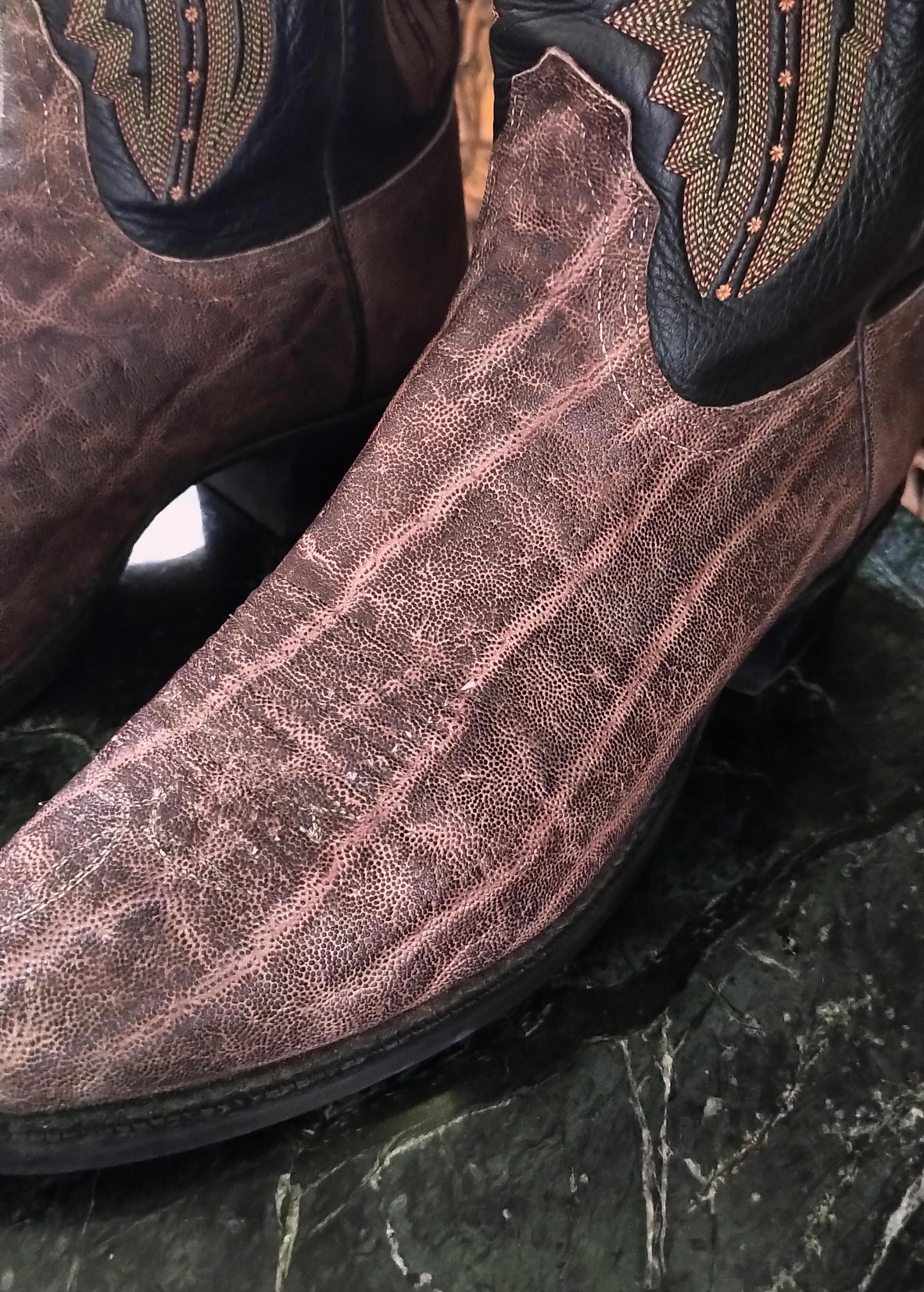 Lucchese Exotic Elephant Handmade Tobacco 10.5 D Mens Western Cowboy Boots For Sale 4
