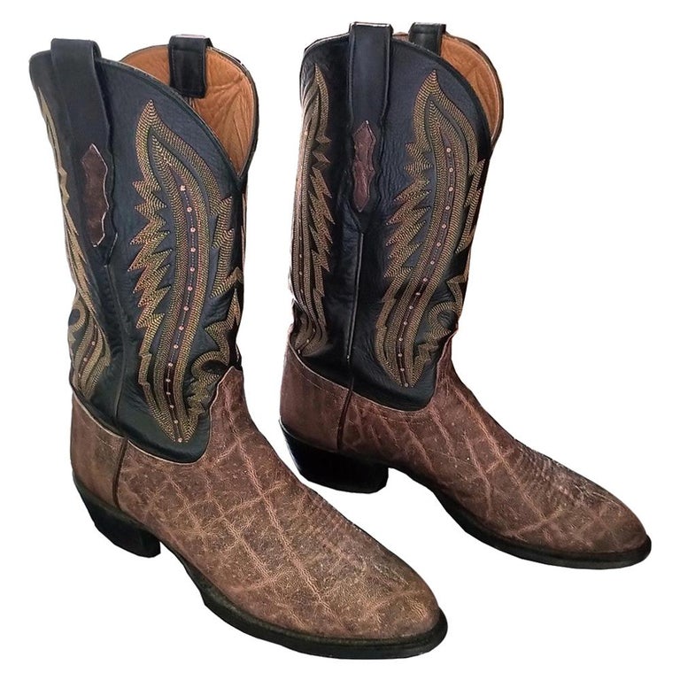 Lucchese Exotic Elephant Handmade Tobacco 10.5 D Mens Western Cowboy Boots  For Sale at 1stDibs | mens cowboy boots, python cowboy boots, jimmy choo  boots