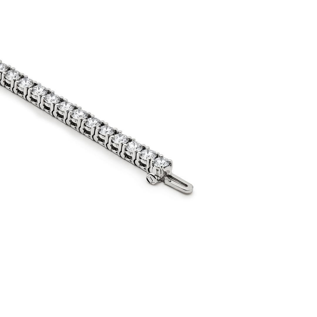 Contemporaneo Bracciale Tennis Lucee Diamonds 8 carati tondi in vendita