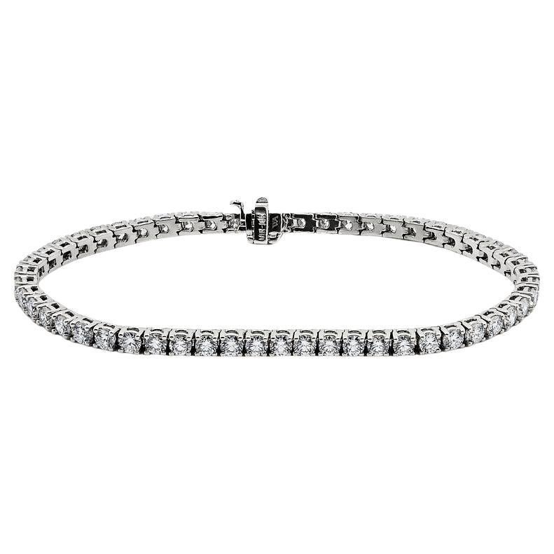 Bracciale Tennis Lucee Diamonds 8 carati tondi in vendita