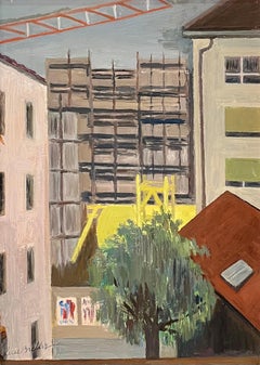 "Pâquis" by Luce Brélaz - Oil on Canvas - 33x46 cm