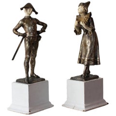 LUCE  Arlequín y Columbina Bronce 1920