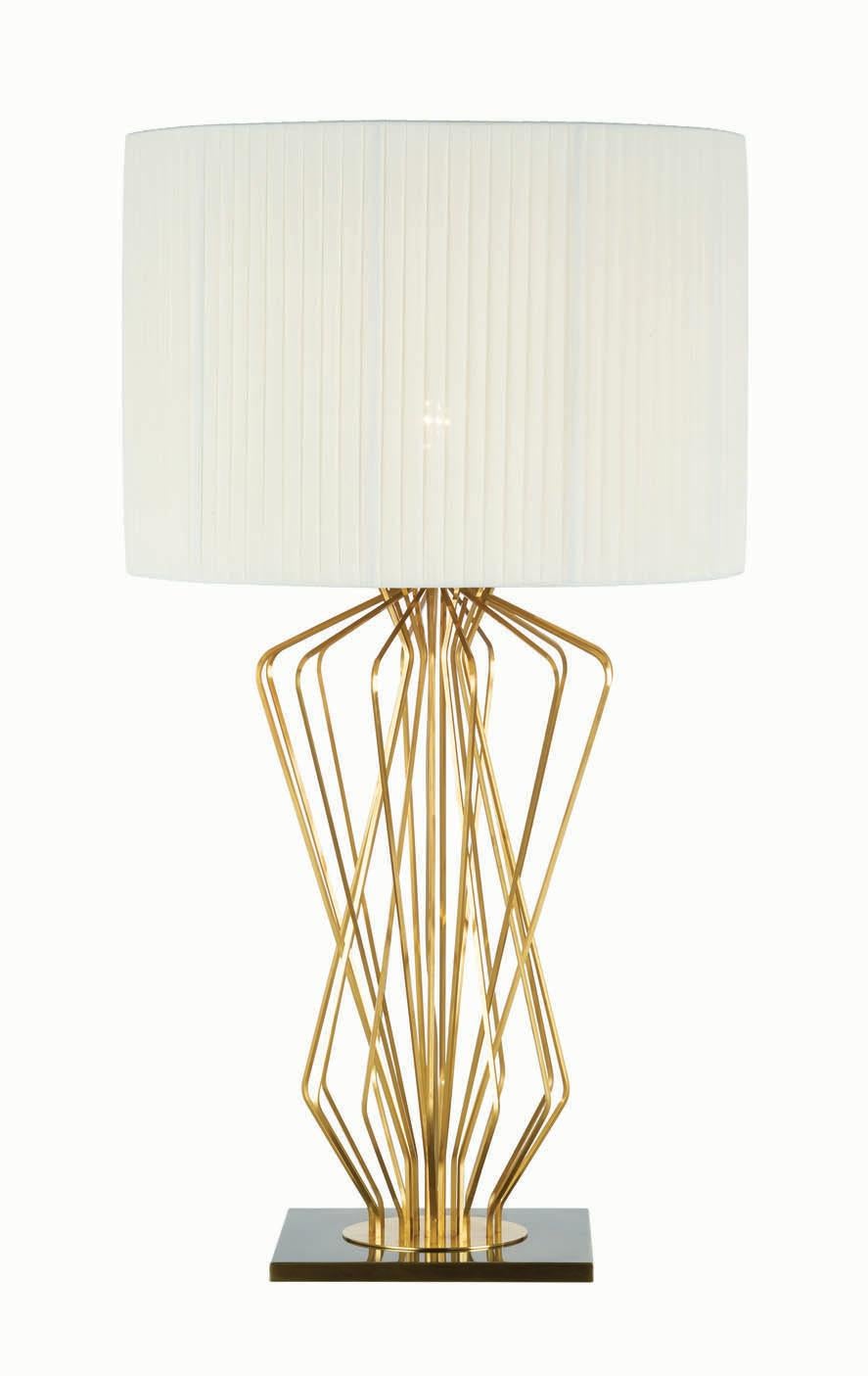 Italian Modern large brass table light For Sale