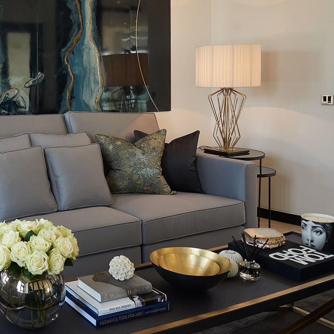 Contemporary Modern large brass table light For Sale