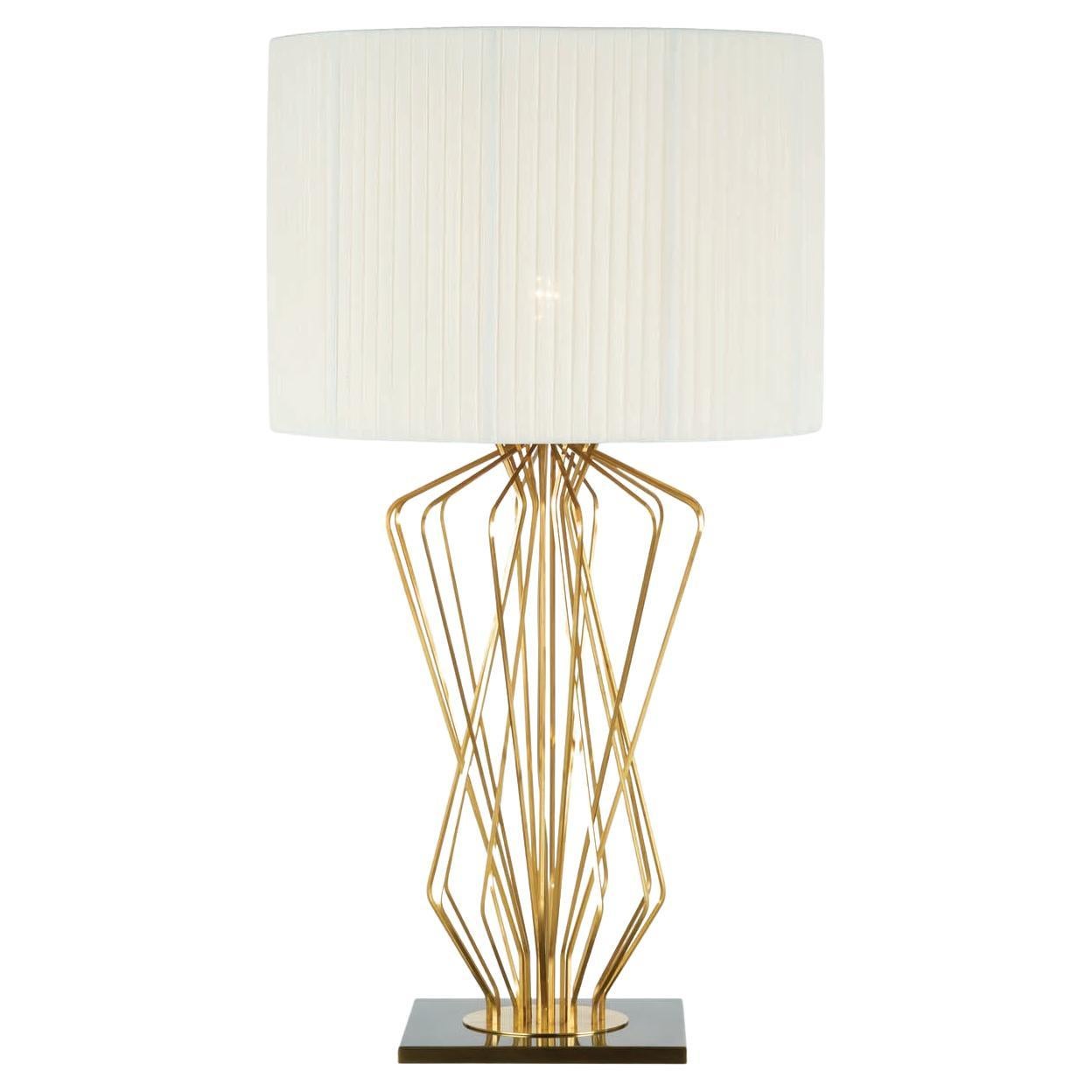 Lampe de table moderne en laiton