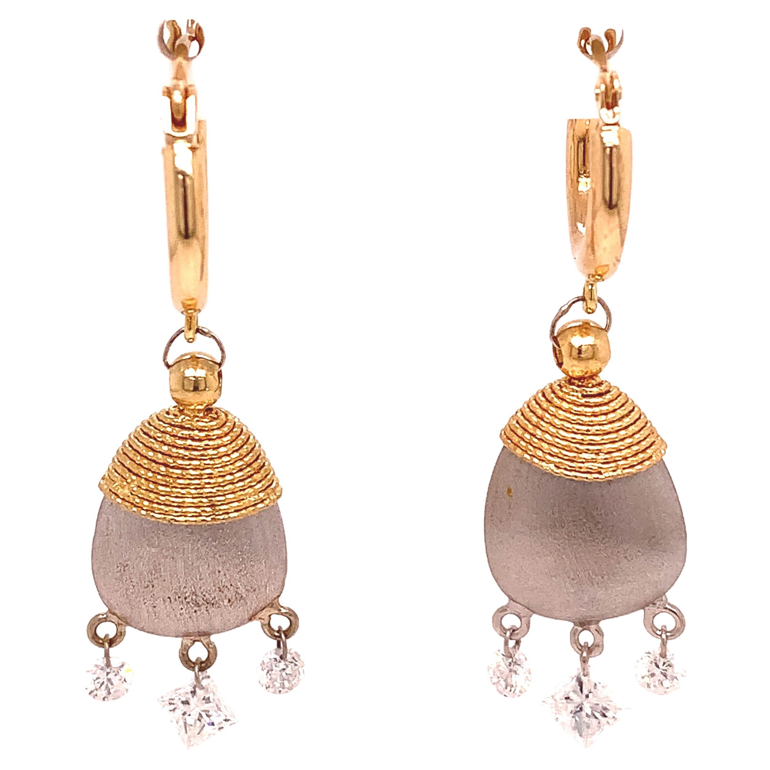 Lucea Gold and Diamond Earring For Sale