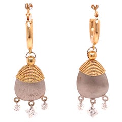 Pendiente Lucea de oro y diamantes
