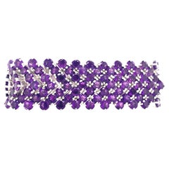 Amethyst-Silber-Armband von Lucea New York