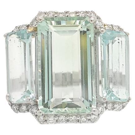 Lucea New York Aquamarine and Diamond Ring For Sale