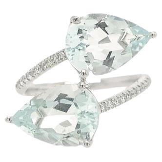 Lucea New York Aquamarine and Diamond Ring For Sale