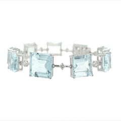 Lucea New York Aquamarine Diamond Bracelet