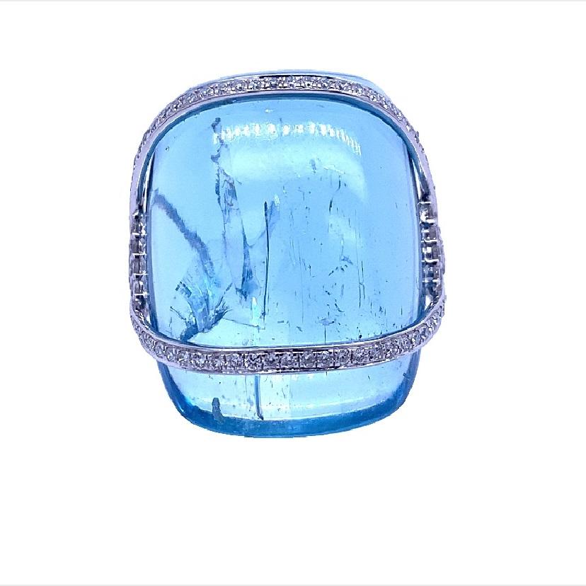 Women's Lucea New York Aquamarine Diamond Ring For Sale