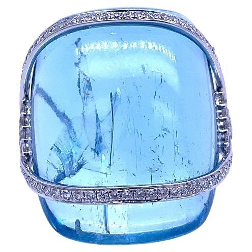 Lucea New York Aquamarine Diamond Ring For Sale