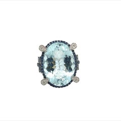 Lucea New York Aquamarine Sapphire Diamond Ring