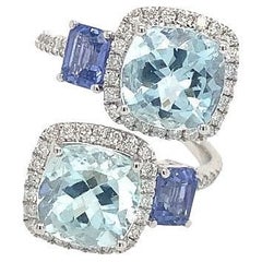 Lucea New York Aquamarine Sapphire Diamond Ring