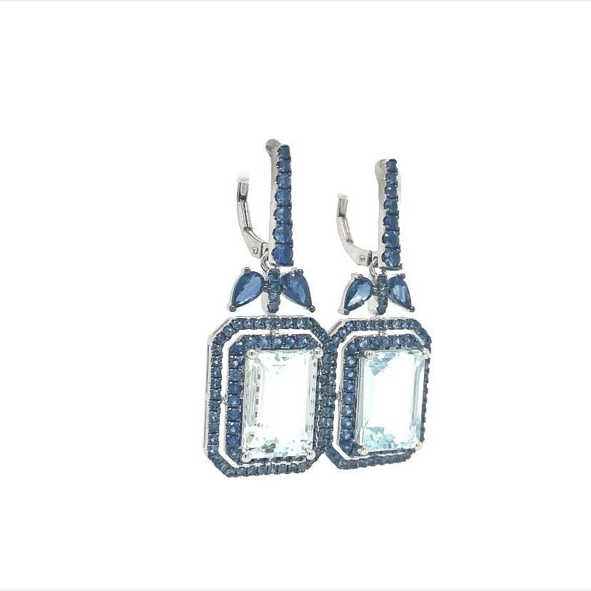 Women's Lucea New York Aquamarine Sapphire Earrings For Sale