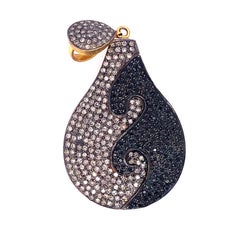 Lucea New York Black and White Icy Diamond Pendant