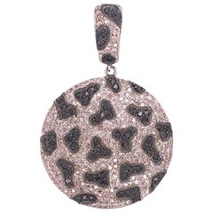 Lucea New York Pendentif en diamants noirs et blancs glacés