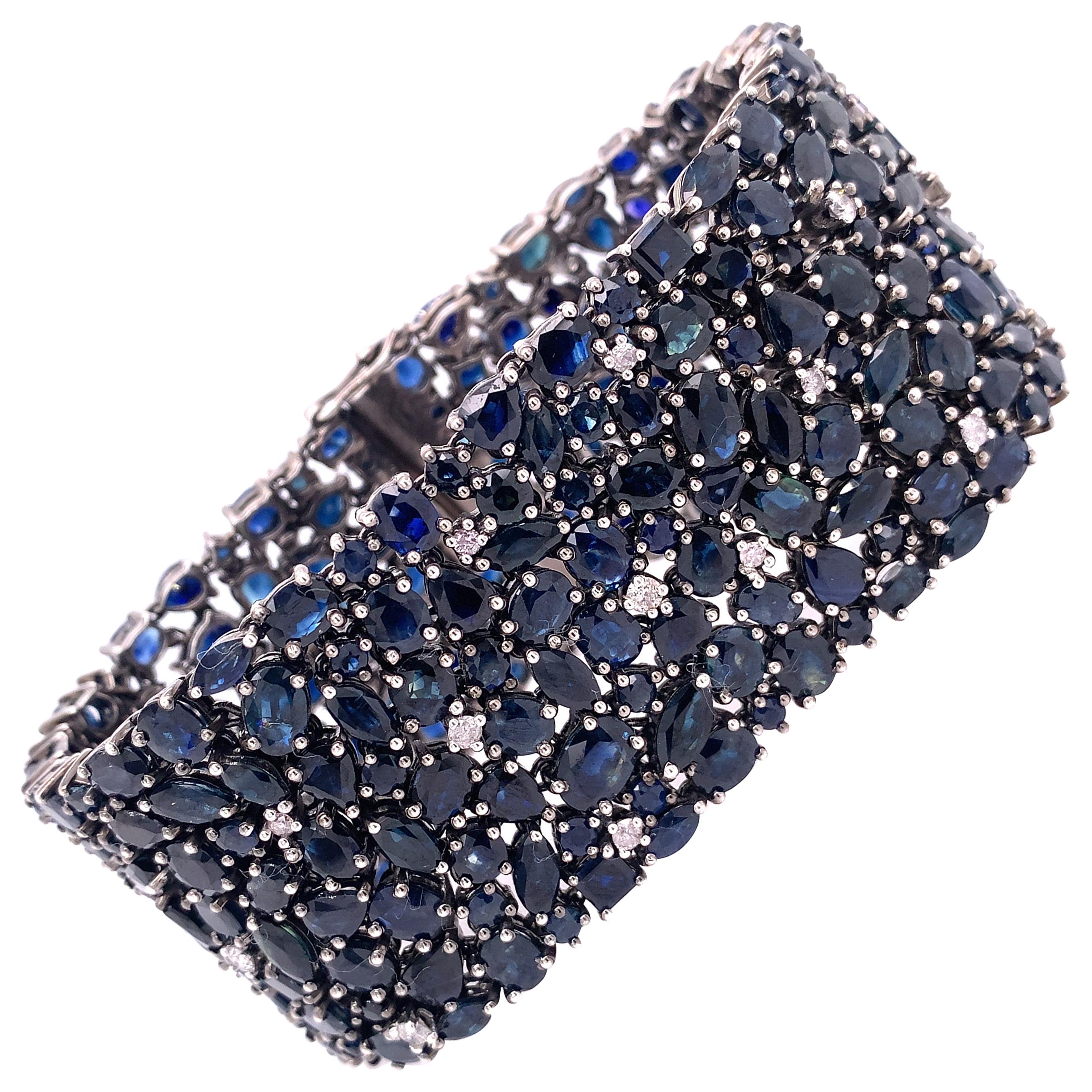 Lucea New York Blue Sapphire Statement Bracelet