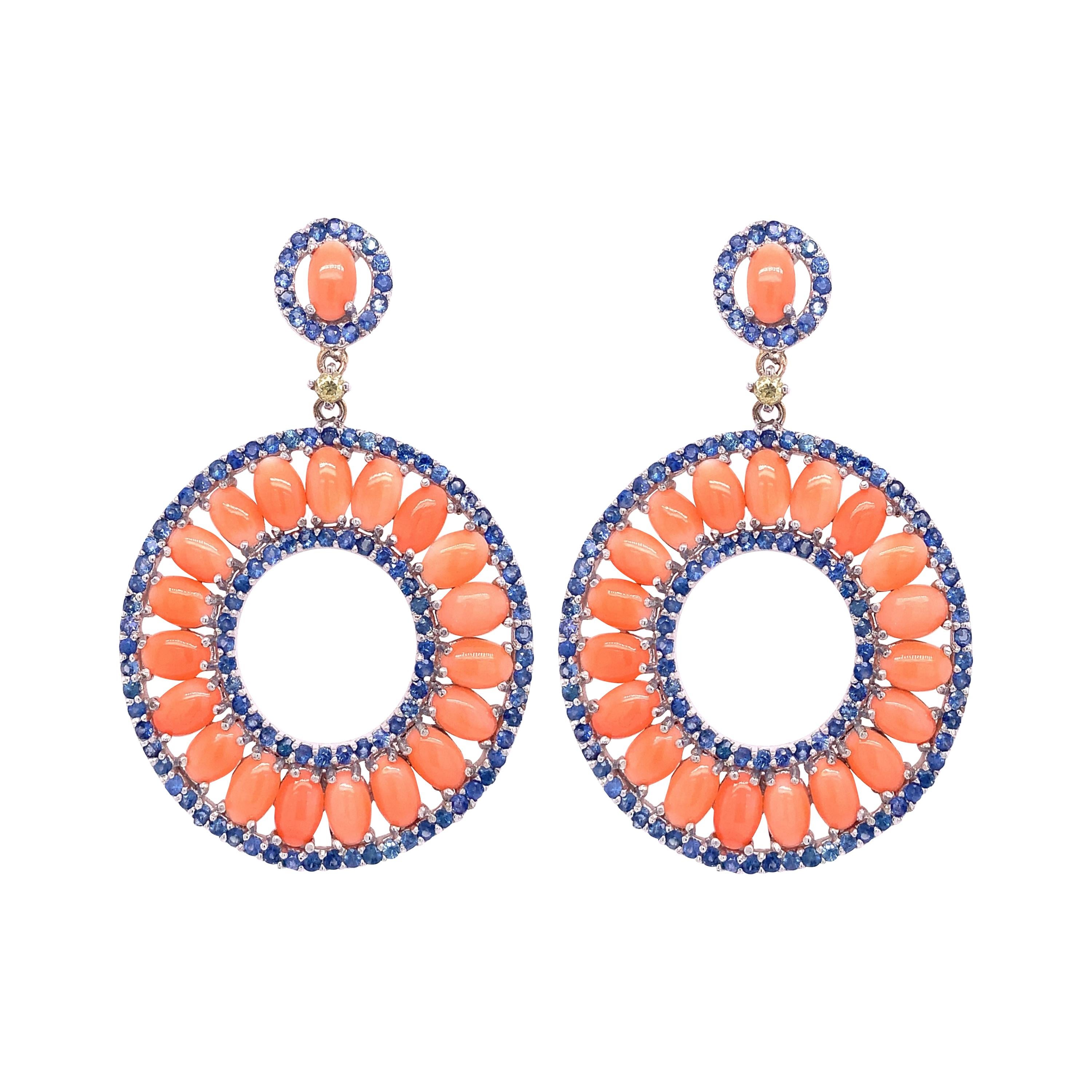 Blue coral earring  Art Jewelry Women Accessories  World Art Community