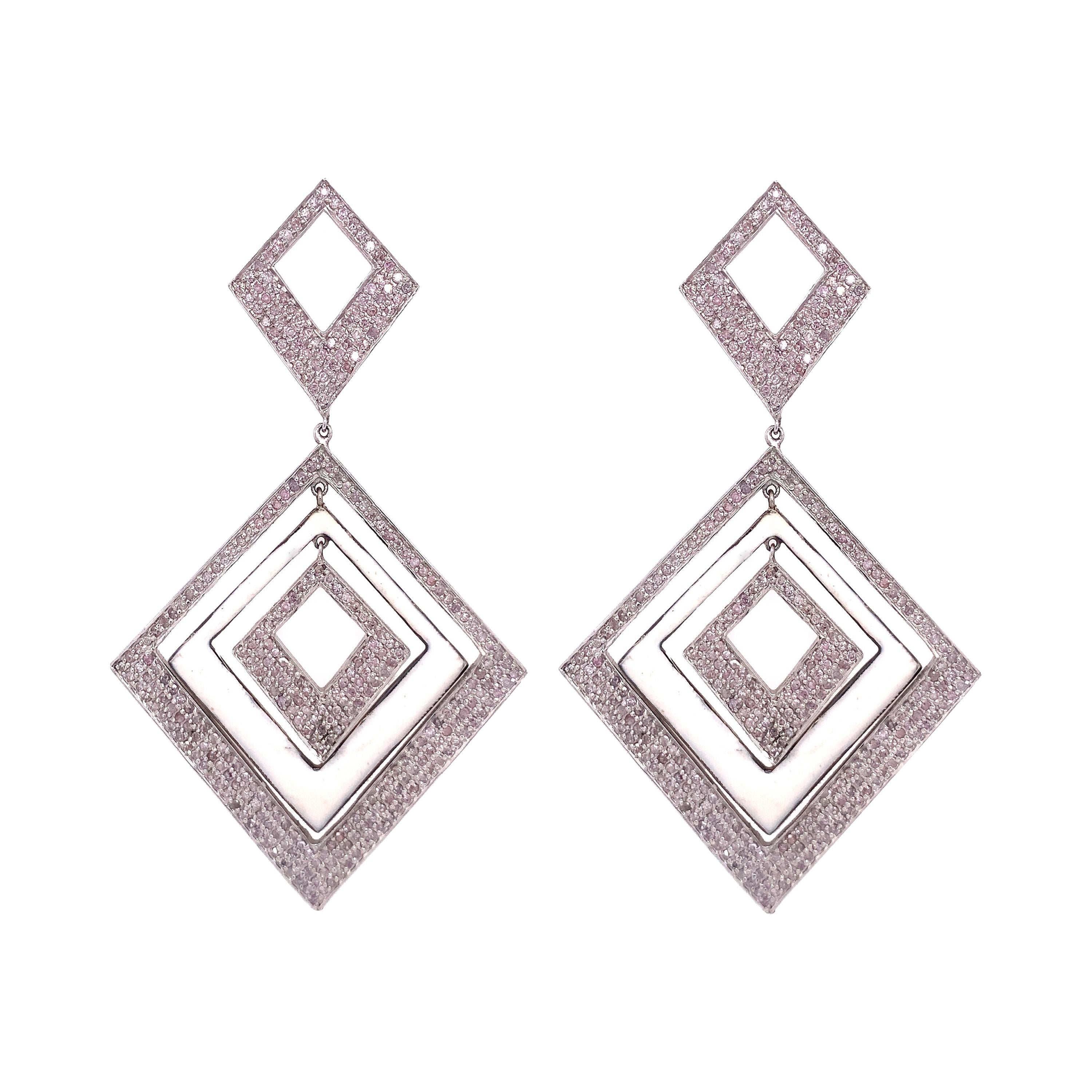 Lucea New York Diamond and Enamel Statement Earring