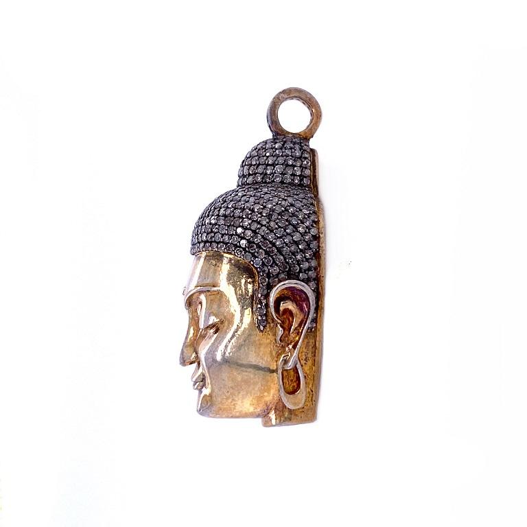 Contemporary Lucea New York Diamond Buddha Pendant For Sale