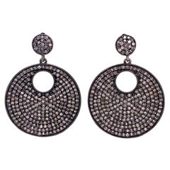 Lucea New York Diamond Disc Drop Earrings