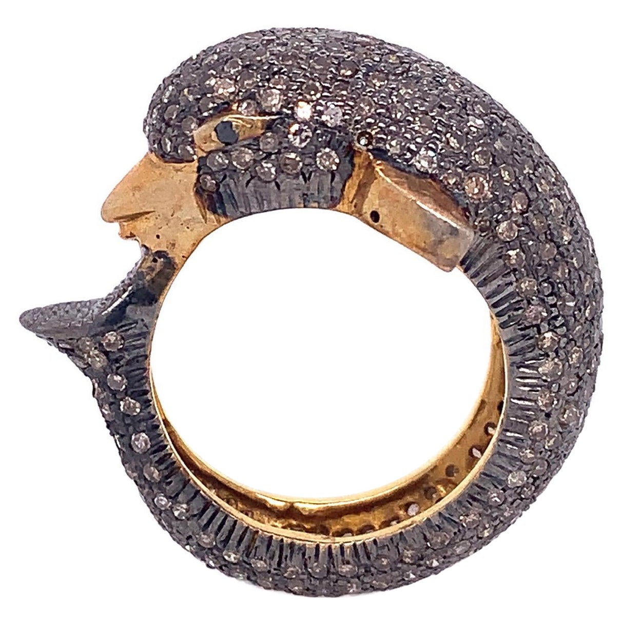 Anillo de diamantes y delfines Lucea New York en venta