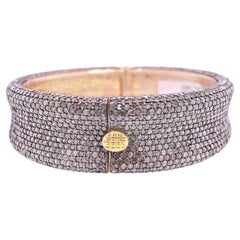 Lucea New York Bracelet jonc en argent et diamants