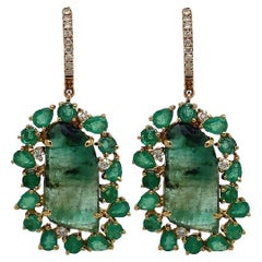 Lucea New Yorker Smaragd- und Diamant-Ohrringe