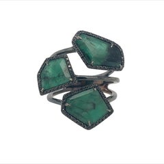 Lucea New York Anello con smeraldo e diamante