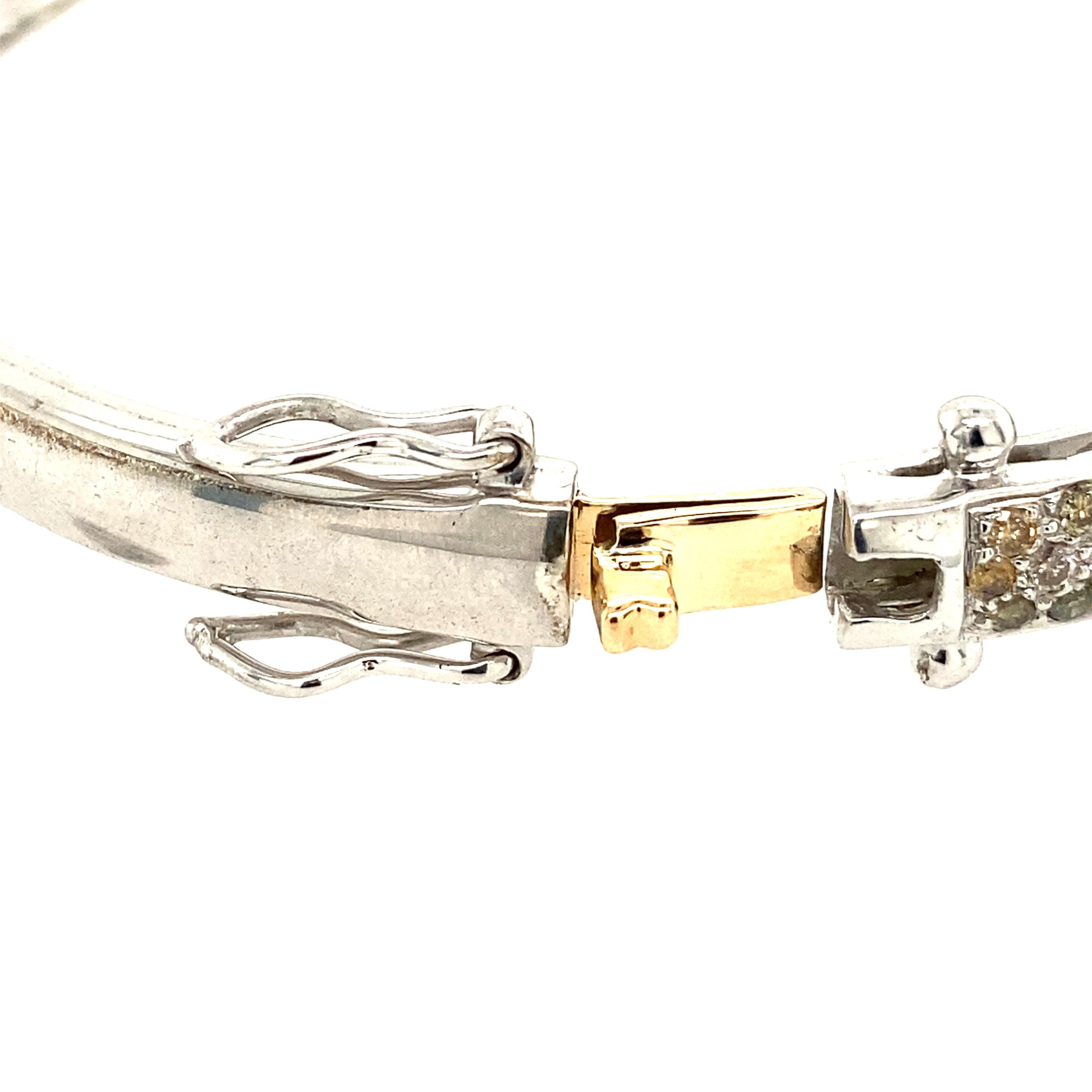 Contemporain Lucea New York Bracelet jonc fantaisie en diamants en vente