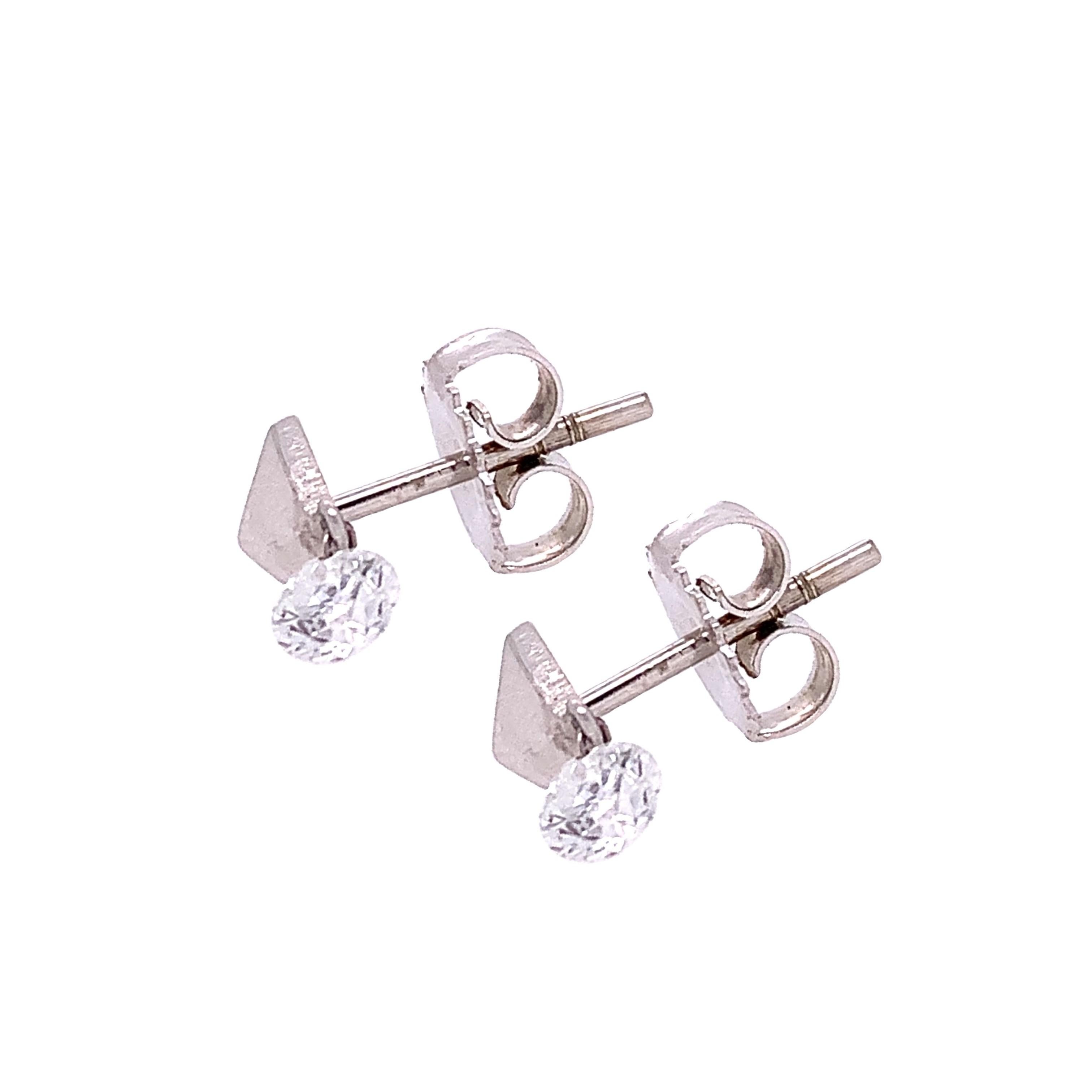 Round Cut Lucea New York Gold and Diamond Earrings For Sale