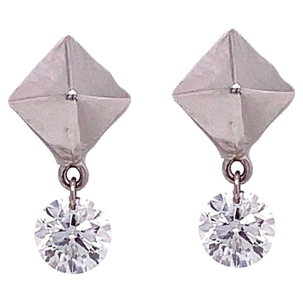 Lucea New York Gold and Diamond Earrings For Sale