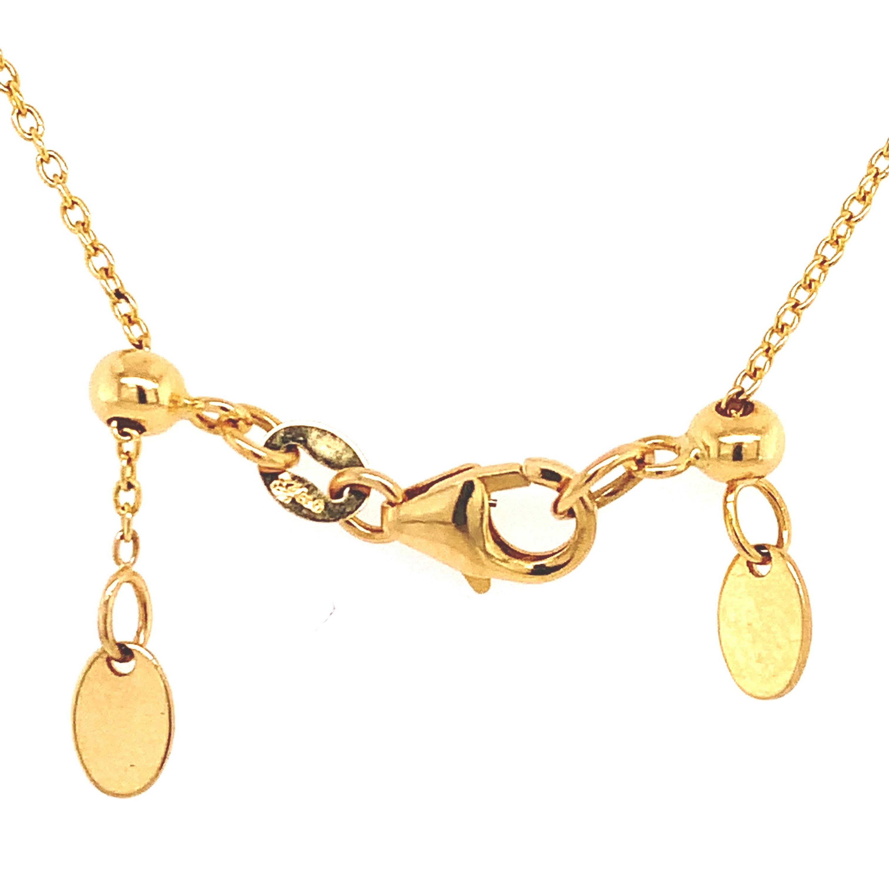 Contemporary Lucea New York Gold and Diamond Necklace For Sale