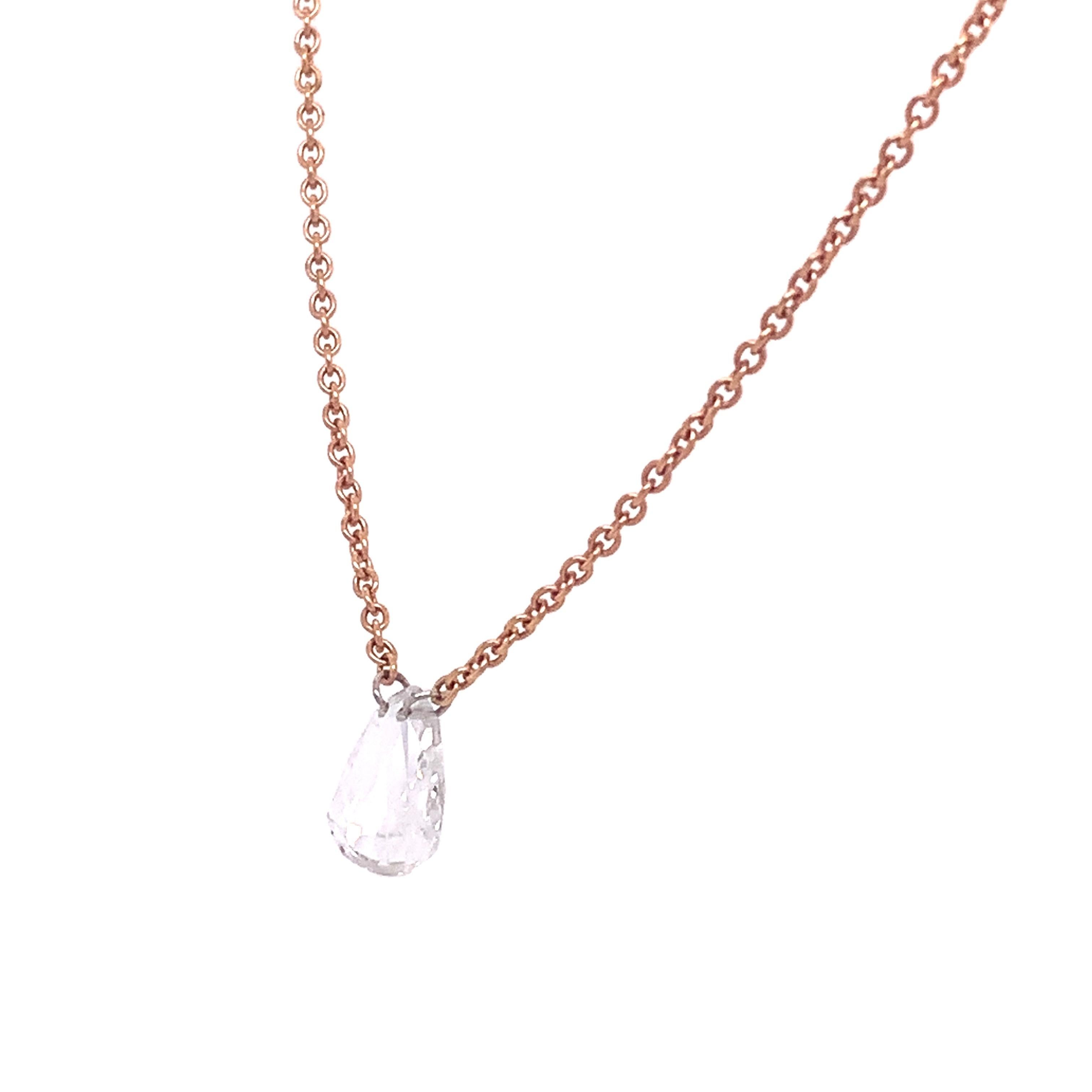 Dainty Collection

A delicate Rose Gold necklace exuding elegance and refined simplicity with the magnificent beauty of a 0.51 carat Rose Cut fancy shape Diamond.