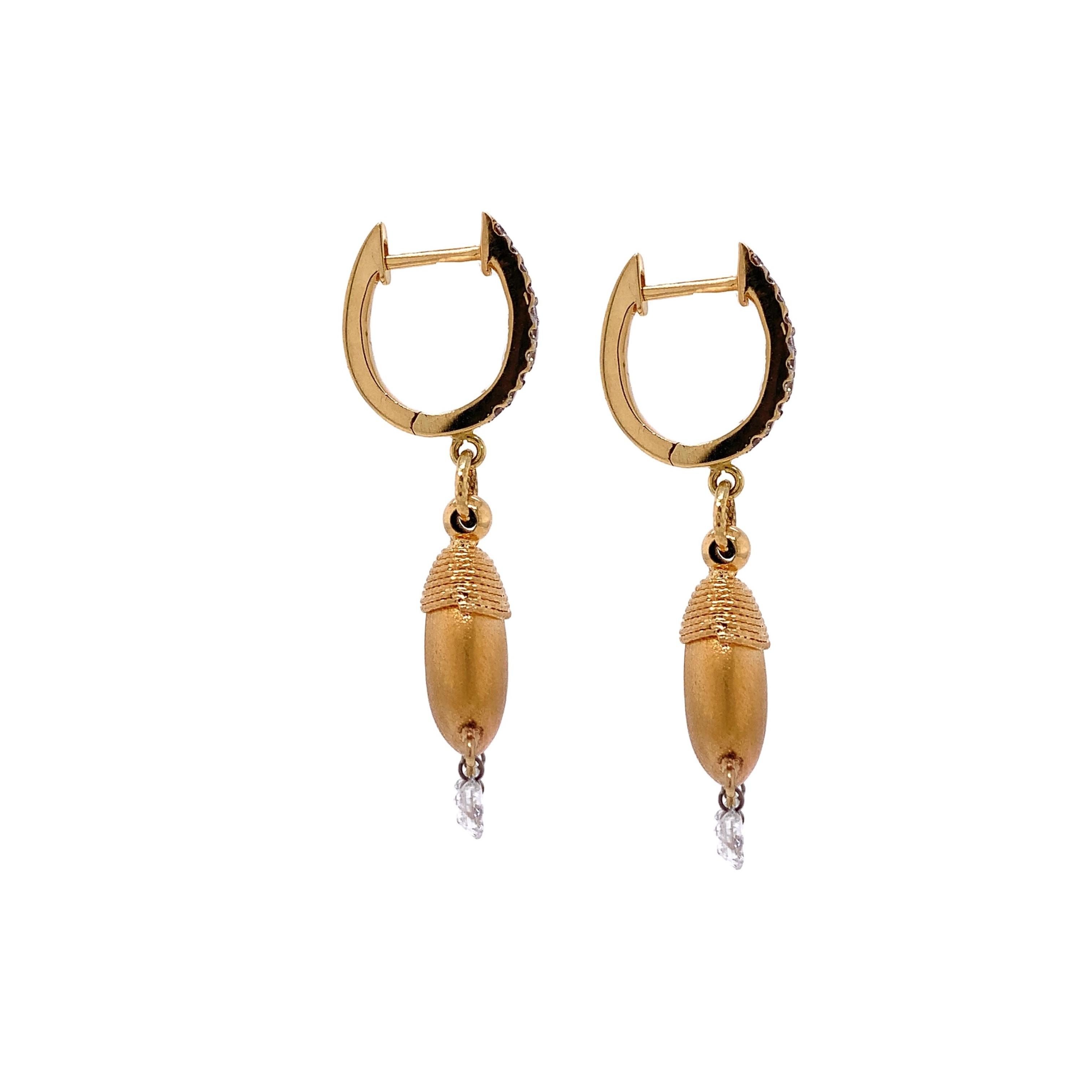 Contemporary Lucea New York Gold & Diamonds Earring For Sale