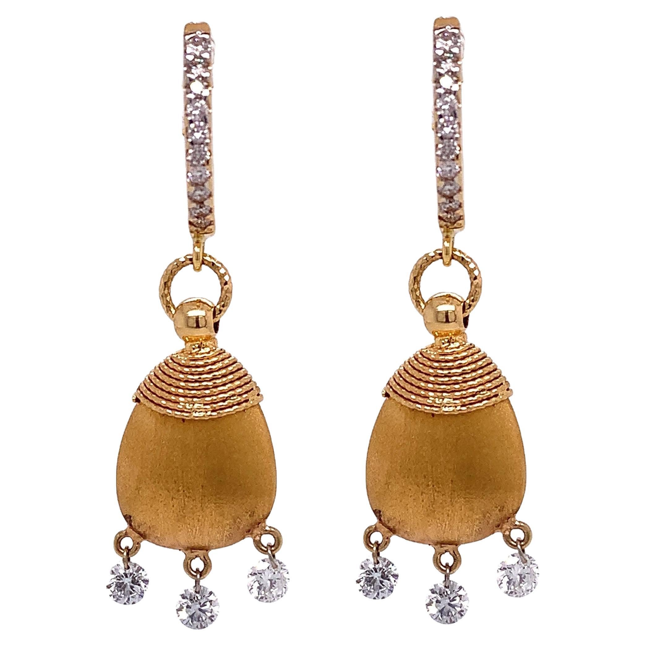 Lucea New York Gold & Diamanten-Ohrring