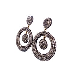 Lucea New York Icy Diamond Circle Drop Earring