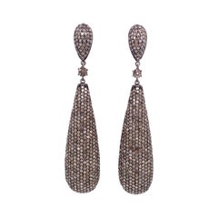 Lucea New York, boucles d'oreilles en goutte en diamants couleur glace