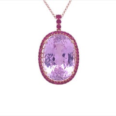 Lucea New York Kunzite and Ruby Pendant