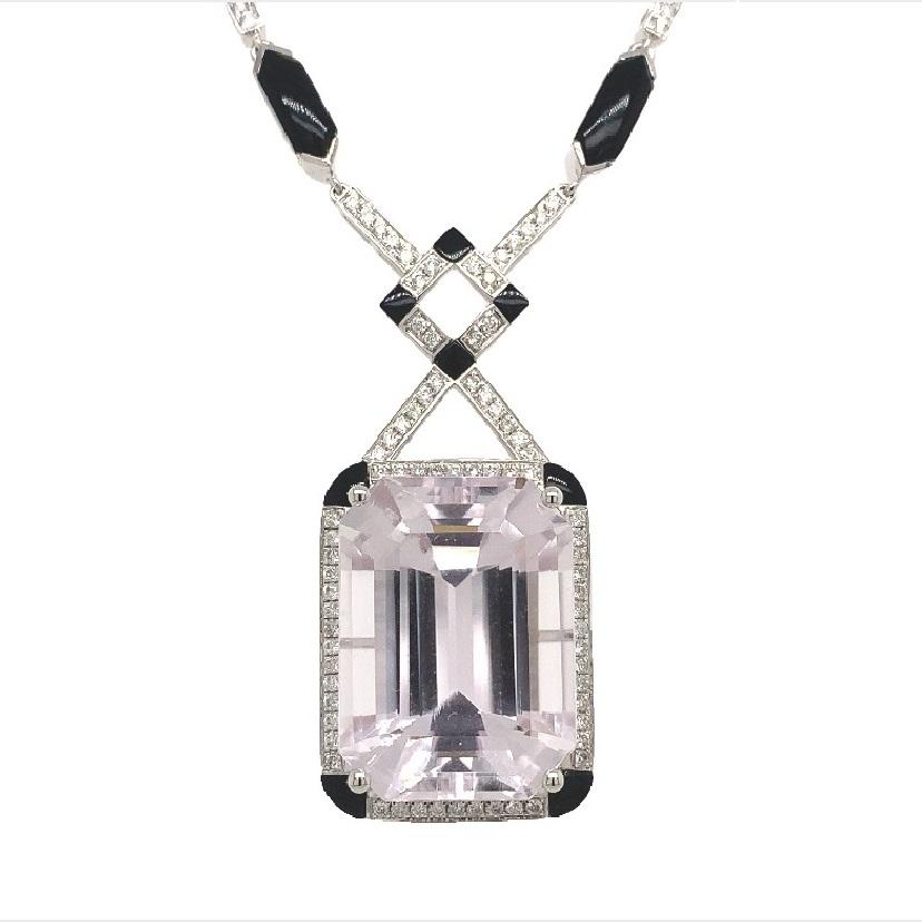 Lucea New York Pendentif en kunzite et agate avec diamants Pour femmes en vente