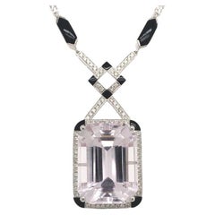 Lucea New York Kunzite Diamond Agate Pendant