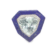 Lucea New York Lapiz Aquamarine Diamond Ring