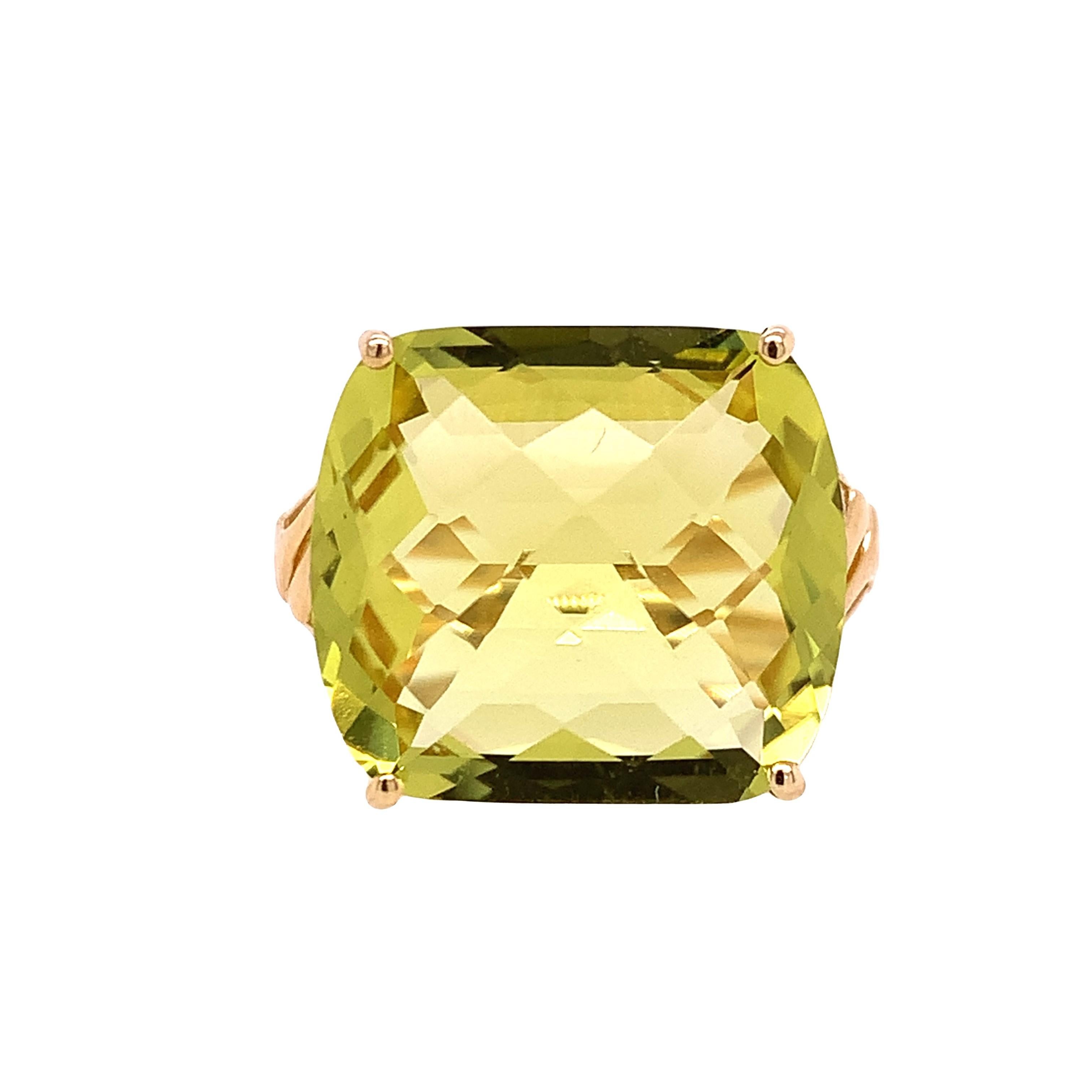 Lucea New York Lemon Quartz & Diamond Ring