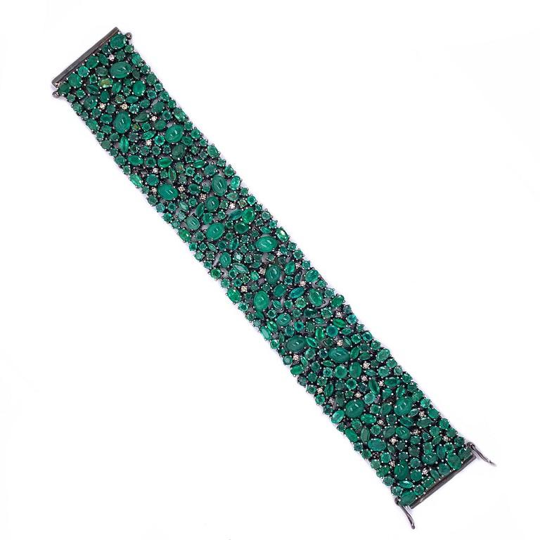 statement emerald bracelets