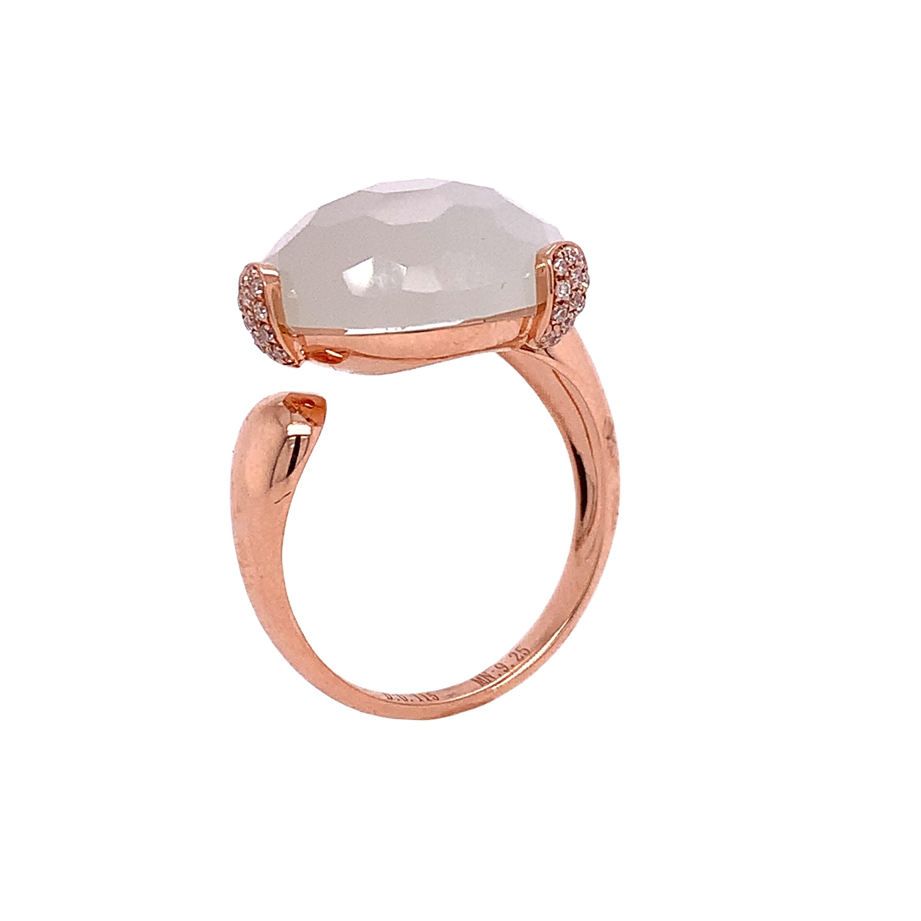 Contemporary Lucea New York Moon Stone & Gold Ring For Sale
