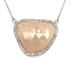 Lucea New York Moonstone and Diamond Pendant Necklace